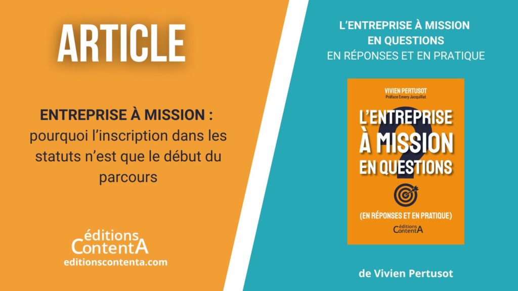 Entreprise à mission statuts